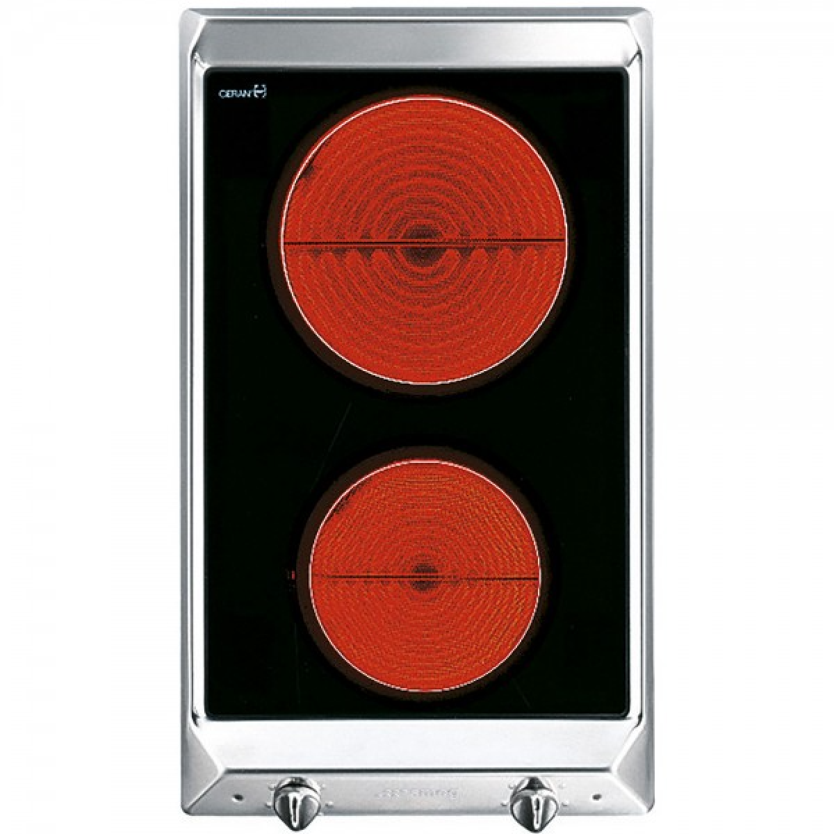 Smeg SEH530X1 30厘米 平面電陶爐｜雙區高光、不銹鋼設計